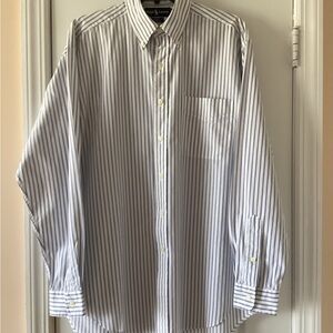 Ralph Lauren White and Gray Striped Shirt